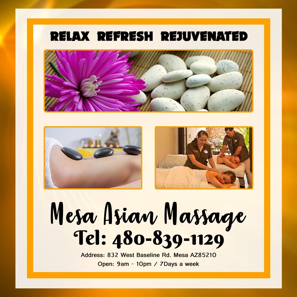 asianspamesa's tweet photo. Spend your quality time in our wonderful massage parlor in Mesa, AZ. With advanced massaging techniques, our therapist will improve your body’s immune system and reduce blood pressure. Call 480-839-1129 or visit https://t.co/OA2UK8ZOqY to meet our therapist. https://t.co/BkCssFL8ul