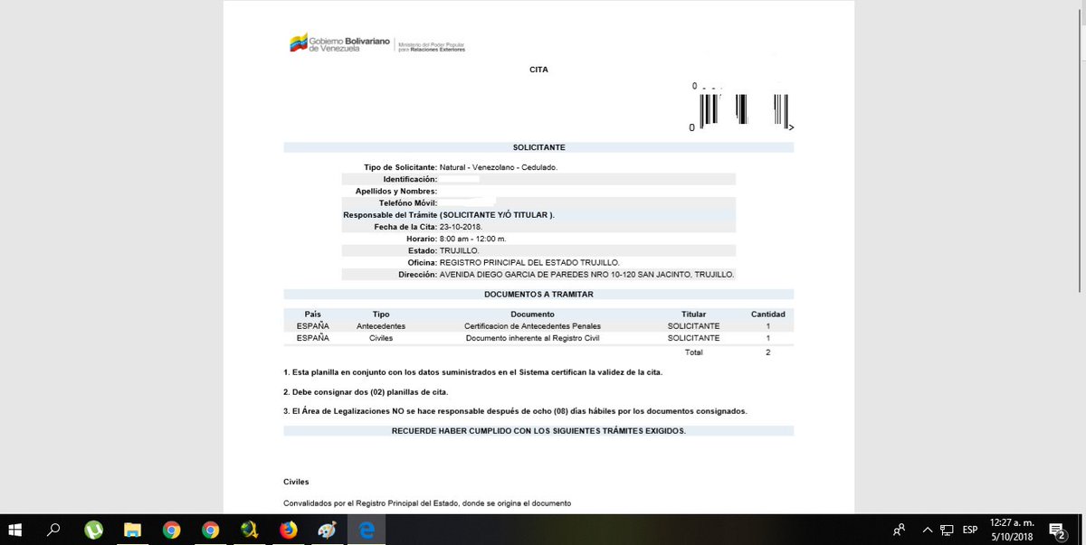 gercegarra's tweet photo. #apostilla CITAS GENERADAS EN ESTOS MOMENTOS, PARA INFORMACIÓN DE PRECIOS COMUNICARSE AL 04247183602 SOLO WHATSAPP O SMS https://t.co/mzQpWGQTD8