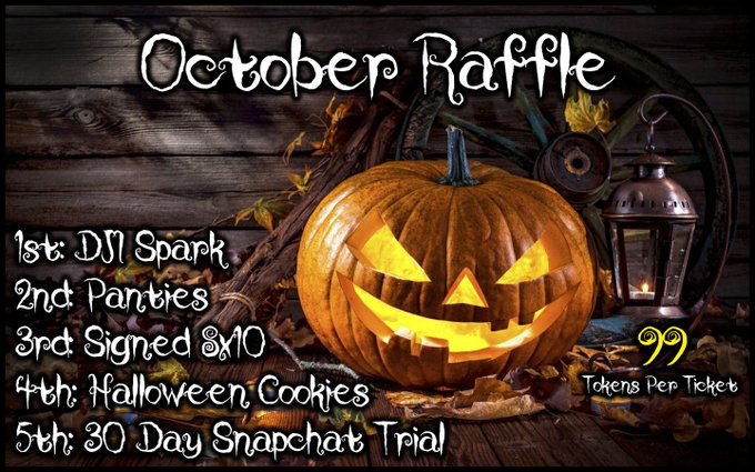 October Raffle starts tonight! Grand prize is a DJI Spark fly more combo! Only 99 tokens per ticket 🎃<a href="/tag/goodnight"class="tags"><span>#goodnight</span></a>
