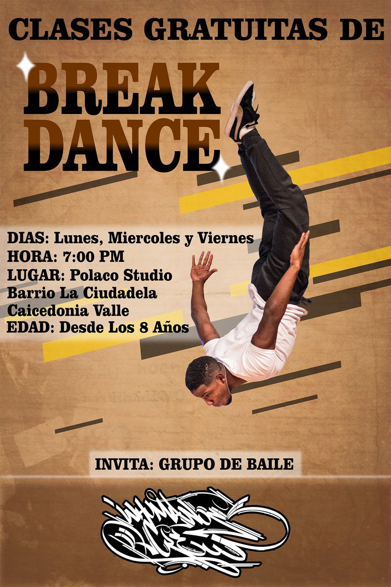 Dybuck_011's tweet photo. Ya saben!!! Invitados todos los que quieran aprender está hermosa rama de la kultura Hip Hop #bboy #bgirl #breakforever #arte #danza #caicedoniaValle #HipHopRepresent
#JuevesDeGanarSeguidores
#ViernesDeGanarSeguidores
#SiguemeYTeSigoDeVuelta
Por favor compartir!!!
Muchas gracias https://t.co/YGYrRFLOAh