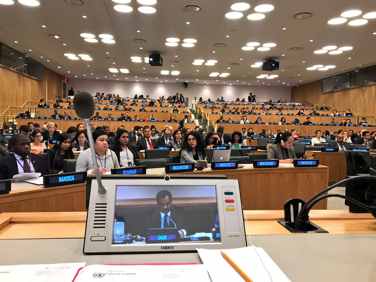 EstoniaUN's tweet photo. Today @UN Second Committee resumed its work with 1st plenary meeting of #UNGA73. #Estonia is honored to be rapporteur of #2Com, which is the home of #2030Agenda #GlobalGoals #SDGs. Congratulations on the start of new session & best of luck to all for important work ahead of us! https://t.co/68UHPMthnz