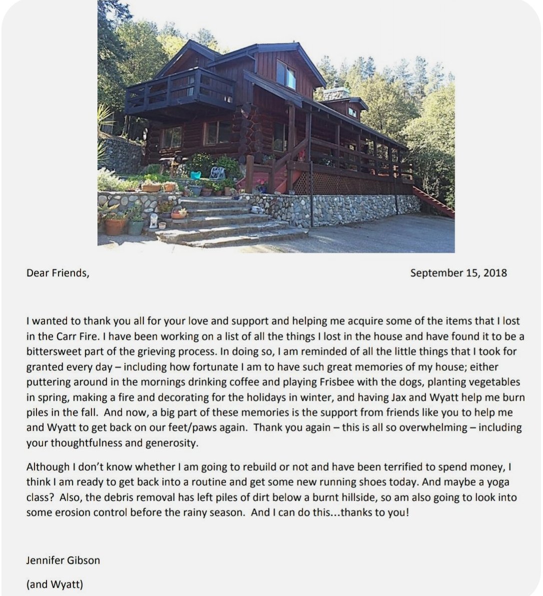 letter from Jen Gibson