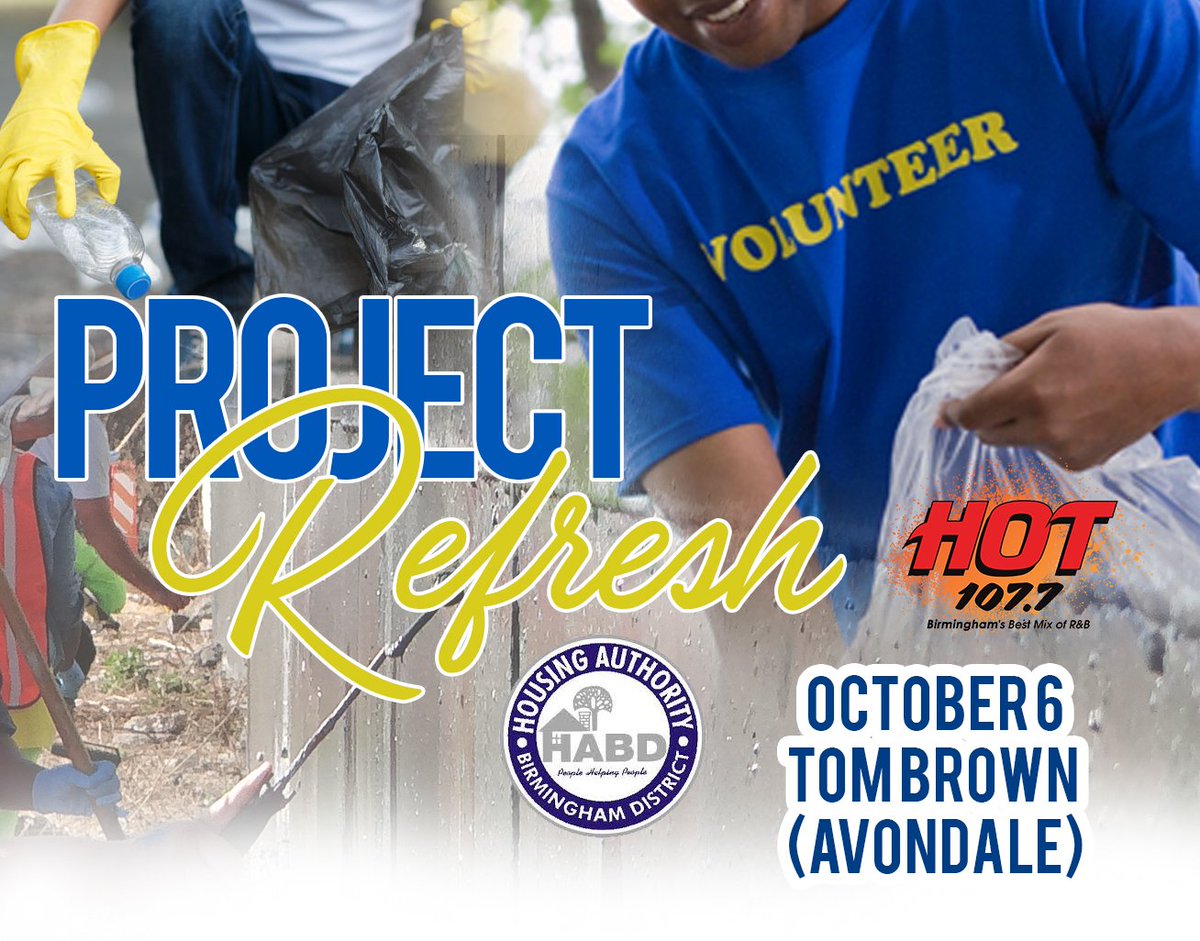 Hot1077's tweet image. #ProjectRefresh is popping off at #TomBrown in Avondale! Sign up to volunteer ---&amp;gt; hot1077radio.listenernetwork.com/Contest/3MGVCS