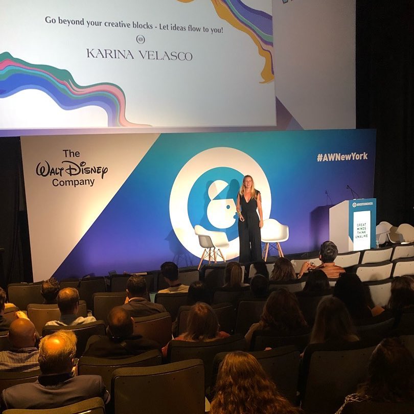 karinavelasco's tweet photo. Dando mi conferencia de creatividad en #NYC. Gratitud por haber compartido la fórmula de #CreativeFlowDynamics con los creativos.
#gratitude #advertisingweeknyc #advertisingweek #fun #creativity https://t.co/TGKuDE033R