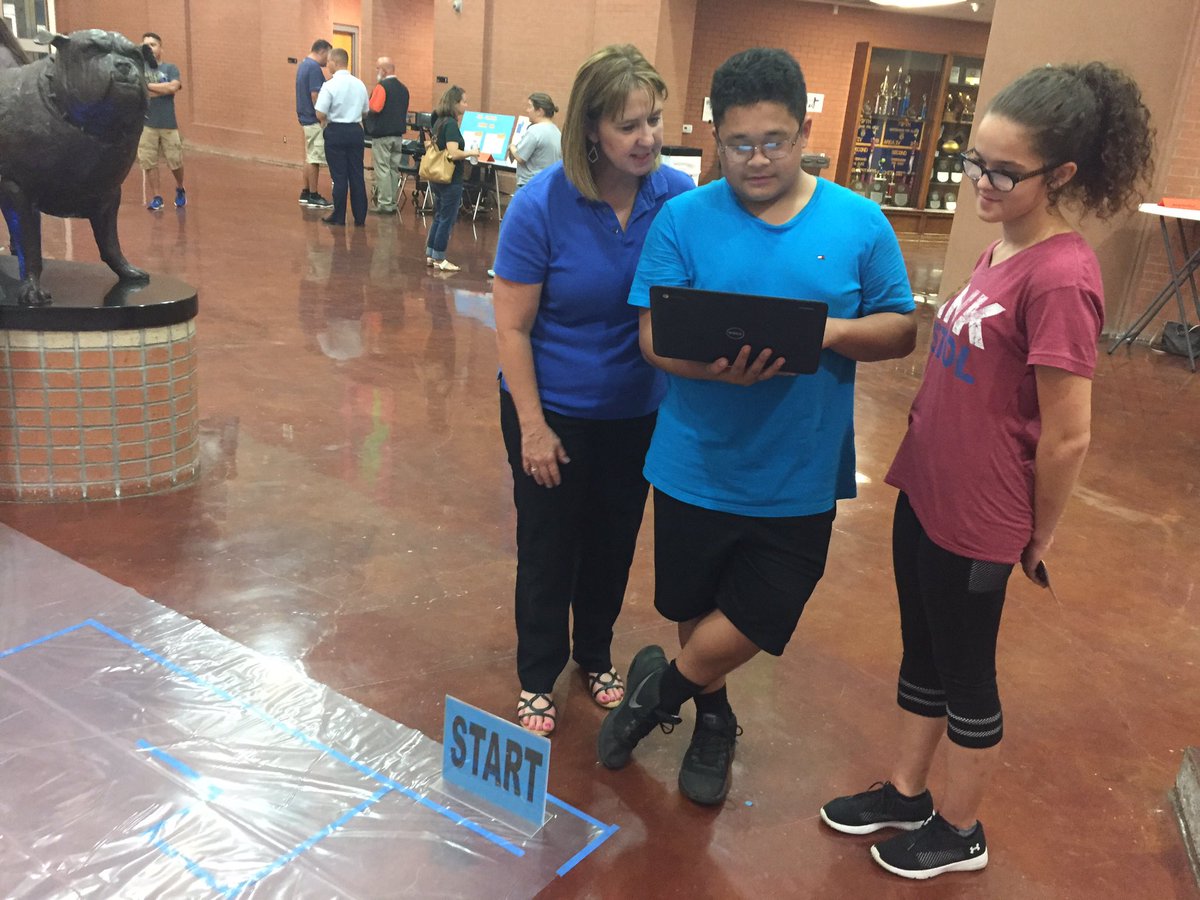 R9Science's tweet photo. @Region9ESC @SpheroEdu booth @burkburnettisd #bisdstemfair Maze coding SUCCESS! Way to go Kameron and AJ.   @R9math https://t.co/RVnp8HJ7M2