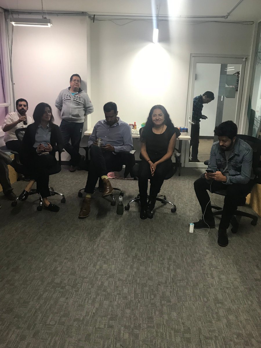 sbcFinTech's tweet photo. One of the key points of the #sbcFinTechMx program is the constant feedback from our mentors. Today we had a Shark Tank Training! Thanks to #Pilar, #Ulrick, #Monica and @_reneserrano for coming. https://t.co/7j2CN30jL9