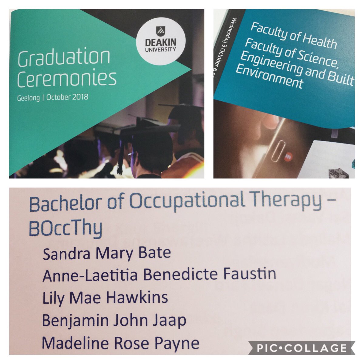 genevieve_pepin's tweet image. Great achievement and warm congratulations to our @DeakinOT graduates! Wonderful to see Sarah, Benedicte and Lily on stage. Good luck to all our  graduates!! #DeakinGrad @DeakinHealth @Deakin