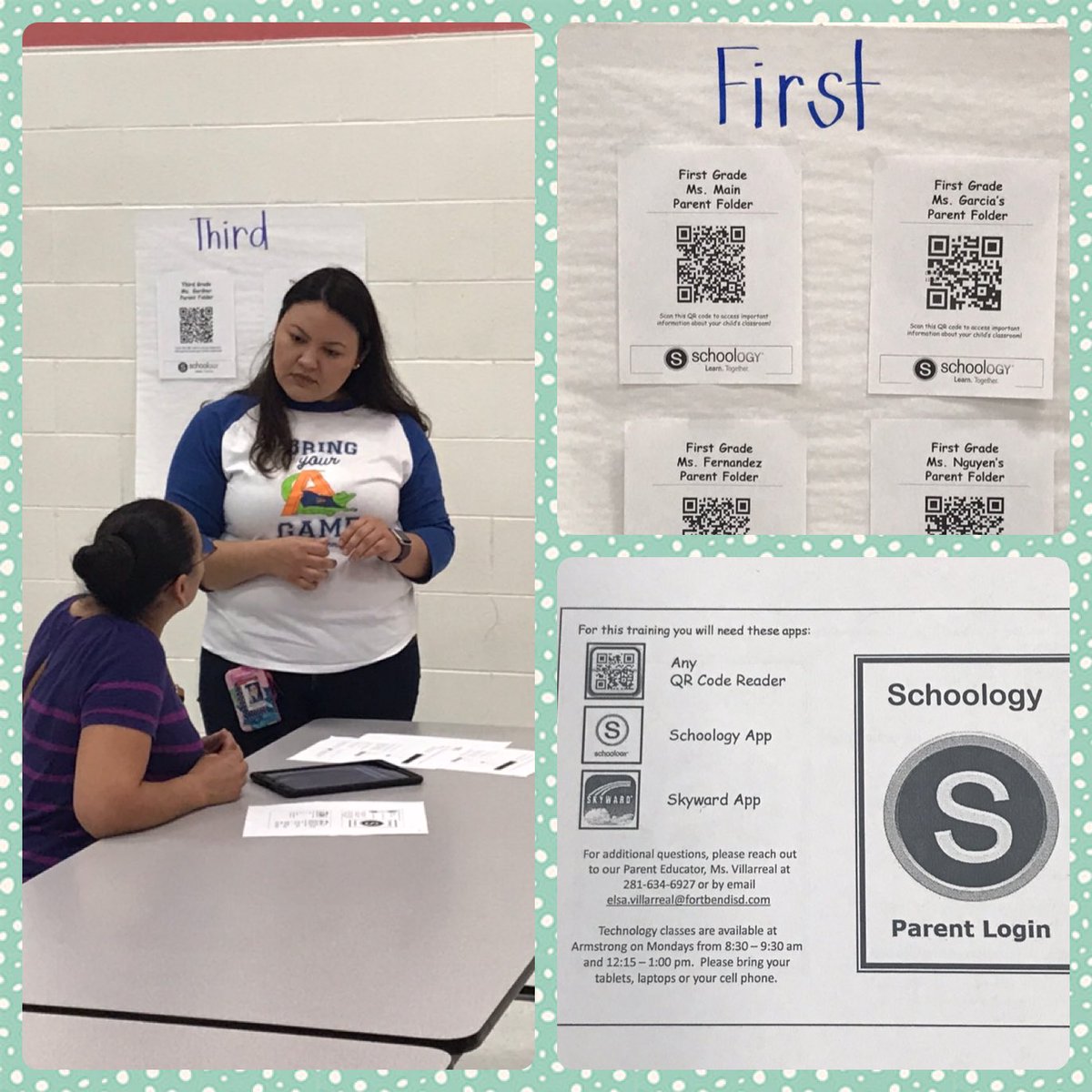 AE_Gators's tweet photo. Armstrong Teachers and UH Student Teachers took time to help parents during our Schoology Training. 💻 If you were unable to attend, we will host another training during Curriculum Night on October 25th. 😃 @FortBendISD @Schoology @UHCOE @roxnzac https://t.co/VxcCfqa9gK