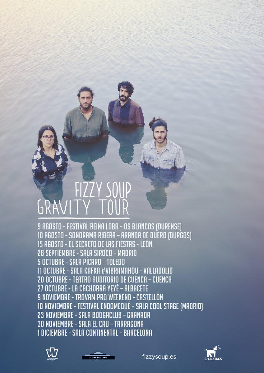 ¿Has escuchado ya #Diver lo nuevo de <a href="/FizzySoup/">Fizzy Soup</a> ?
🎧💿 open.spotify.com/track/2HtFDD0O…
Aún quedan fechas para verles en directo en este #GravityTour