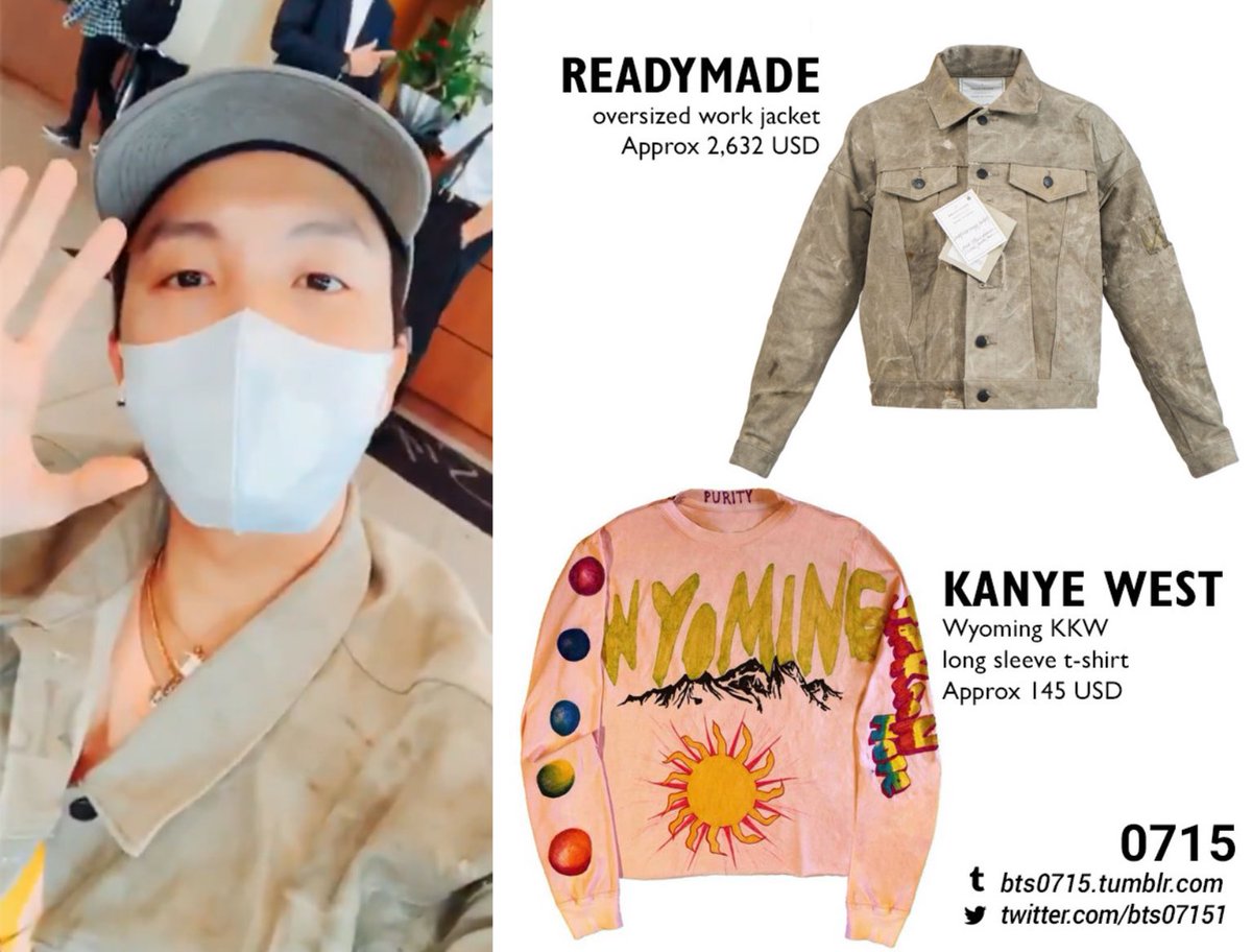 Kanye West Wyoming Tシャツ Jhopeさん着用-