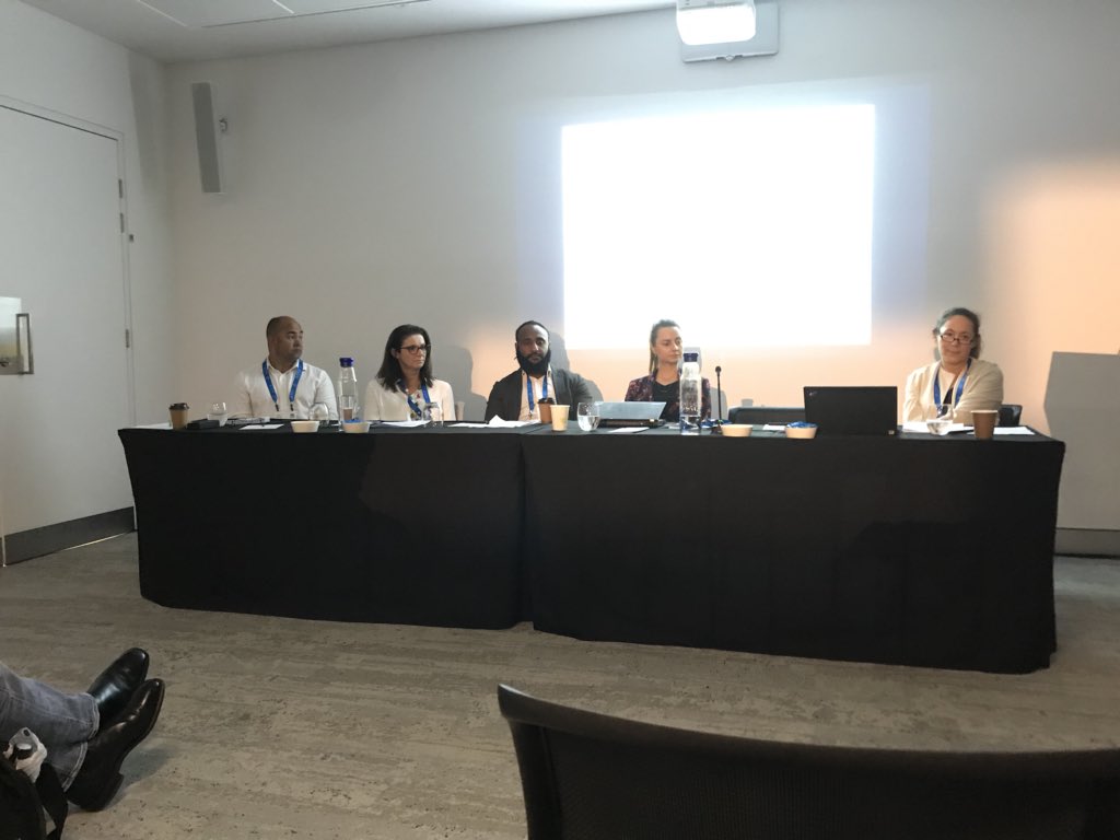 KeayLisa's tweet photo. #ARSC2018 symposium led by Kate Hunter @georgeinstitute on partnerships towards road safety for Aboriginal and Torres Strait islander people @rebeccaivers cited capacity development and community leadership for successful programs https://t.co/3ftTwKl8Ld