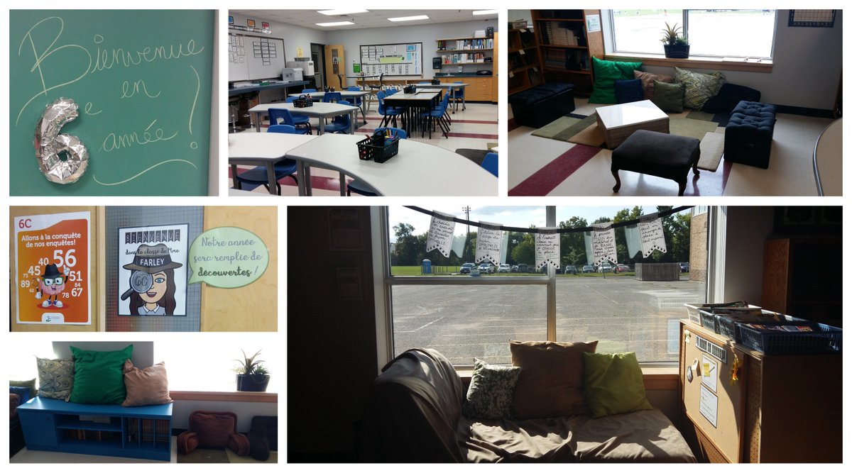 Voici ma toute première classe, c’est-à-dire le petit paradis où mes grands de 6e et moi grandissons ensemble chaque jour. Je suis très reconnaissante d’avoir la chance de pratiquer cette noble profession. Bonne #Journéedesenseignants demain! 🍏☀️🌱🙌💚