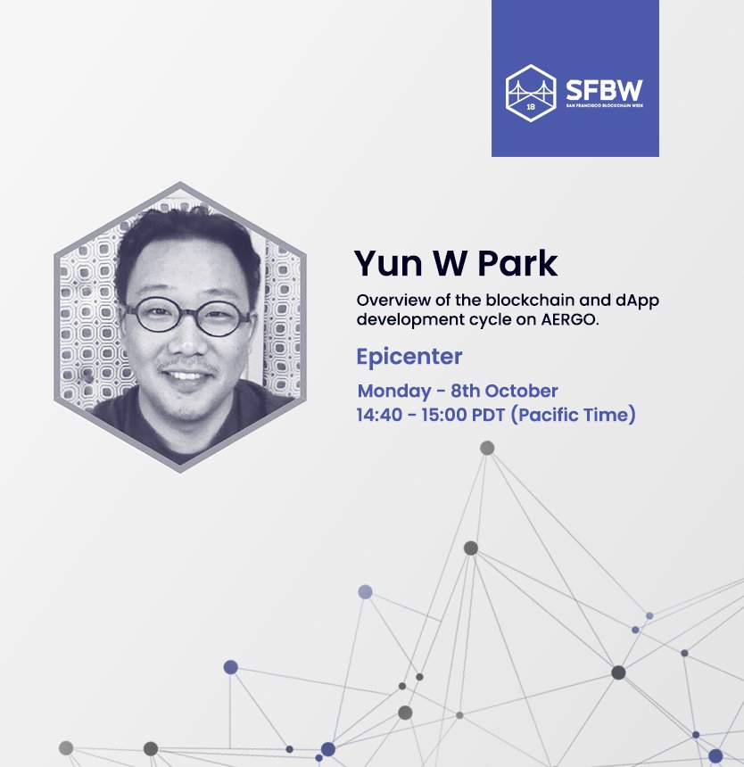 aergo_io's tweet photo. Next week, one of our developers @yp_aergo is at @SFBWofficial’s SF Blockchain Week. Be sure to attend to learn how you could create your own blockchain software as well as how AERGO's solutions could help you do so, in the Titans of Tech hall on Monday. https://t.co/J8ERd7JNho https://t.co/MMkBVtyFwR