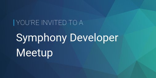 We are kicking off our Symphony Developer Meetups in Singapore with <a href="/awscloud/">Amazon Web Services</a> on 11/1! Sign up to learn about implementing Robotic Process Automation (RPA) with Symphony and BPM toolkits and 'Machine Learning 101' with an Amazon Web Services expert! bit.ly/2NoRoQj