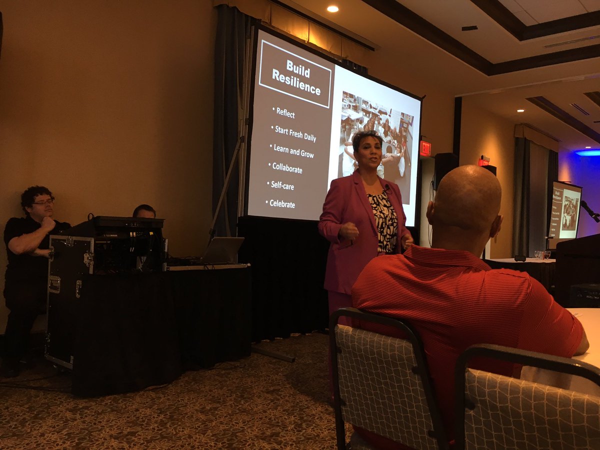 jenfilomena's tweet photo. What an amazing keynote from @merlynainspires to finish our day at the @GARFoundation’s Educator Conference! Your passion for education is contagious and your personal story of perseverance is moving and truly inspiring! #GARed18 https://t.co/5JFhES9TBj