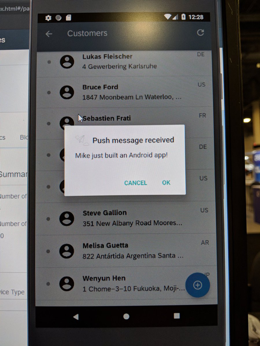 MikeEDoyle's tweet image. Built myself a nice Android app using the new @sapcp #sdkforandroid cc @brittwomelsdorf @SAPTechEd @SAPMobile