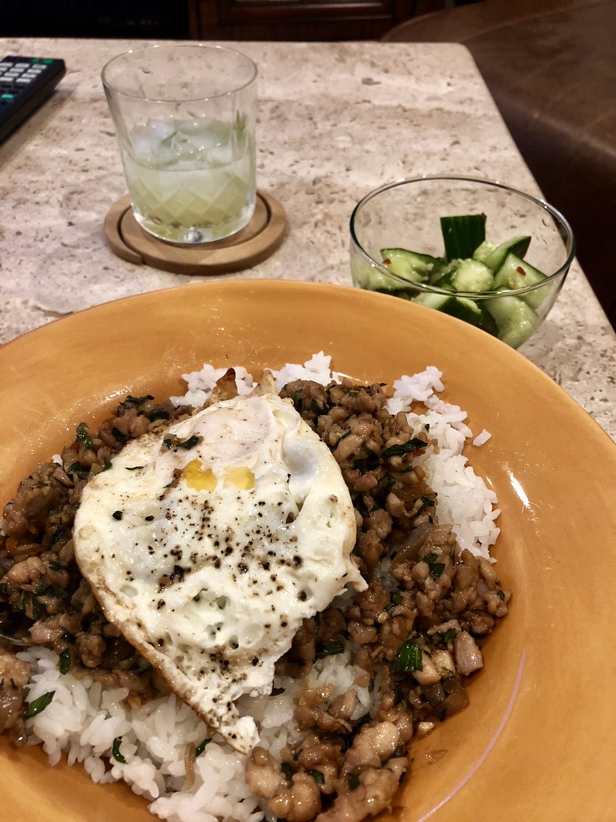 StuartWes's tweet photo. Hey @foodwishes, Check out my #GinGimlet #SmashedCucumberSalad #PadKrapowGai https://t.co/4WaSB11H1r