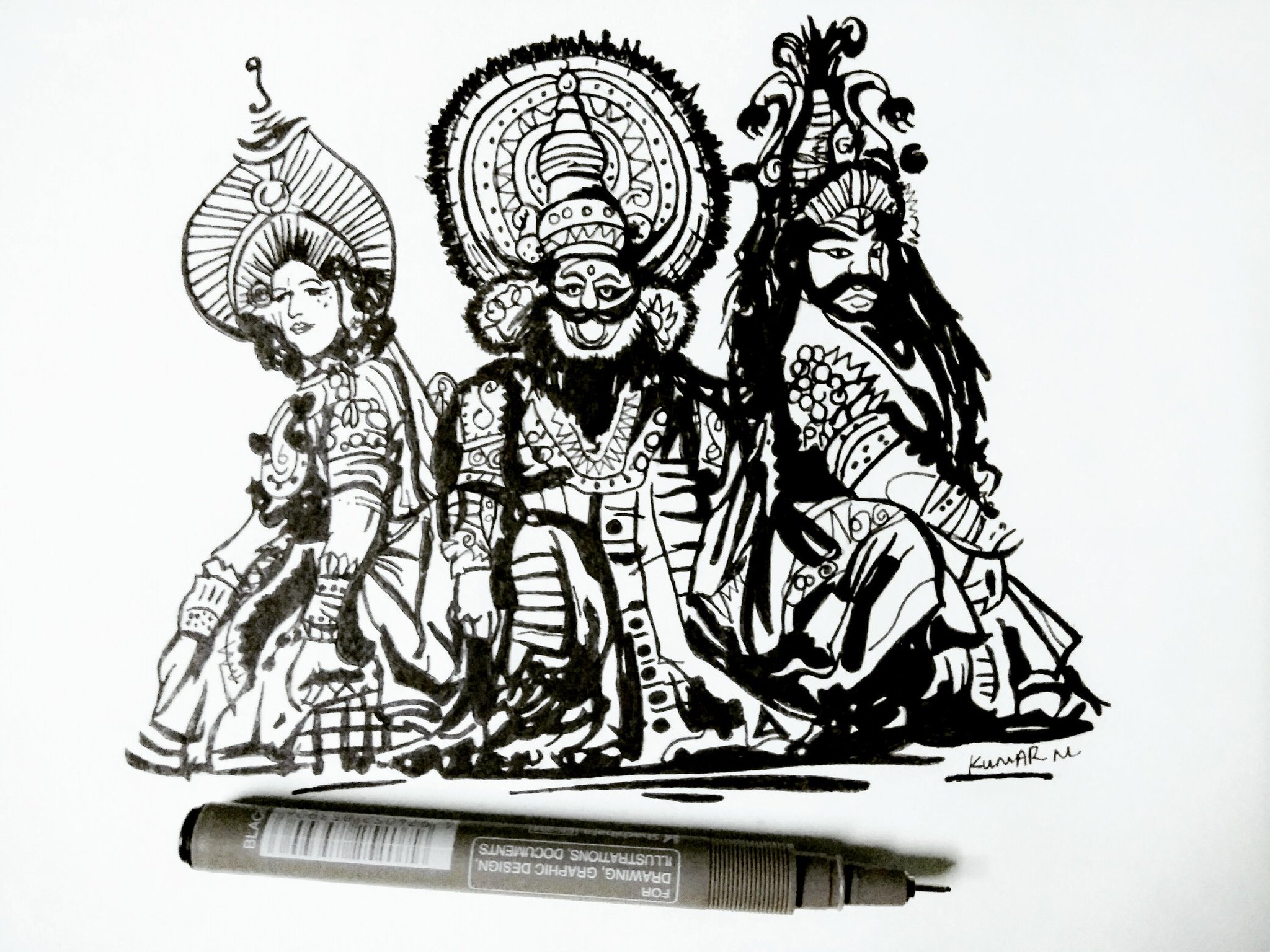 Featured image of post Pencil Sketch Yakshagana Drawing Images - An extremely easy way to convert photo into drawing.