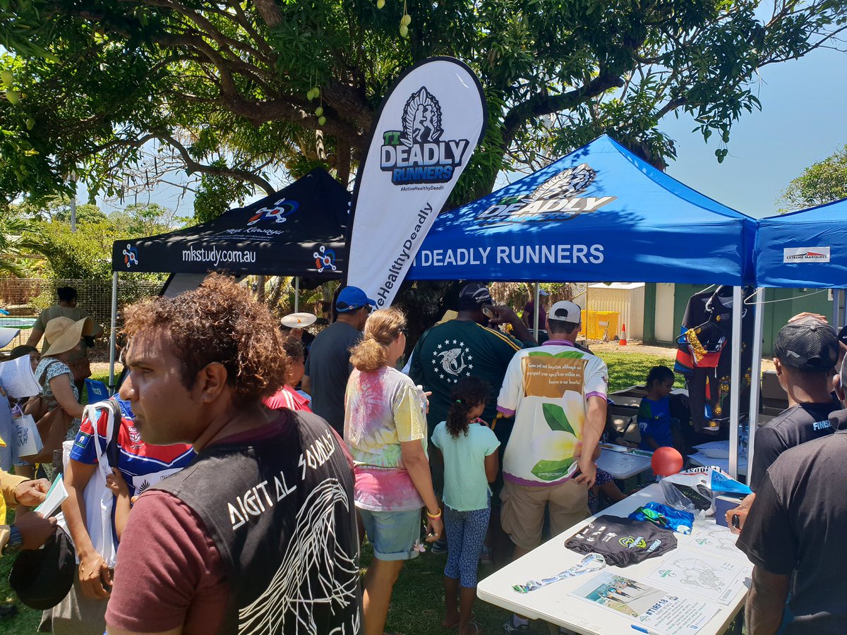 Great to partner with the TI Deadly Runners at the 2018 TI Running Fest. A busy stall at the Torres and Cape Health Expo with Study Ambassadors Jack ‘ninja warrior’ and <a href="/ElsieSeriat/">Elsie Seriat</a> assisting and encouraging community members with filling out a survey. #ourculturescount
