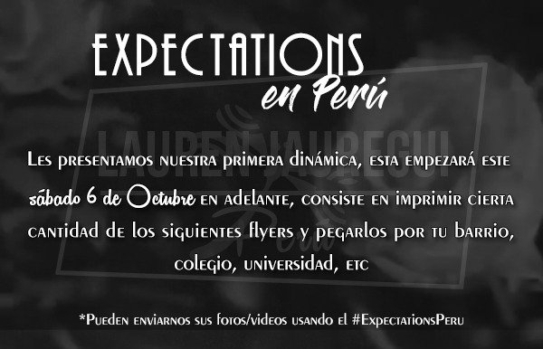 LaurenMJPeru's tweet photo. Nuestra primera dinámica ✨

Chicos esperamos sus fotos, cualquier duda pueden escribirnos por DM 😁

#Expectations101218 #Expectations #ExpectationsPeru https://t.co/rviamXiS6Z