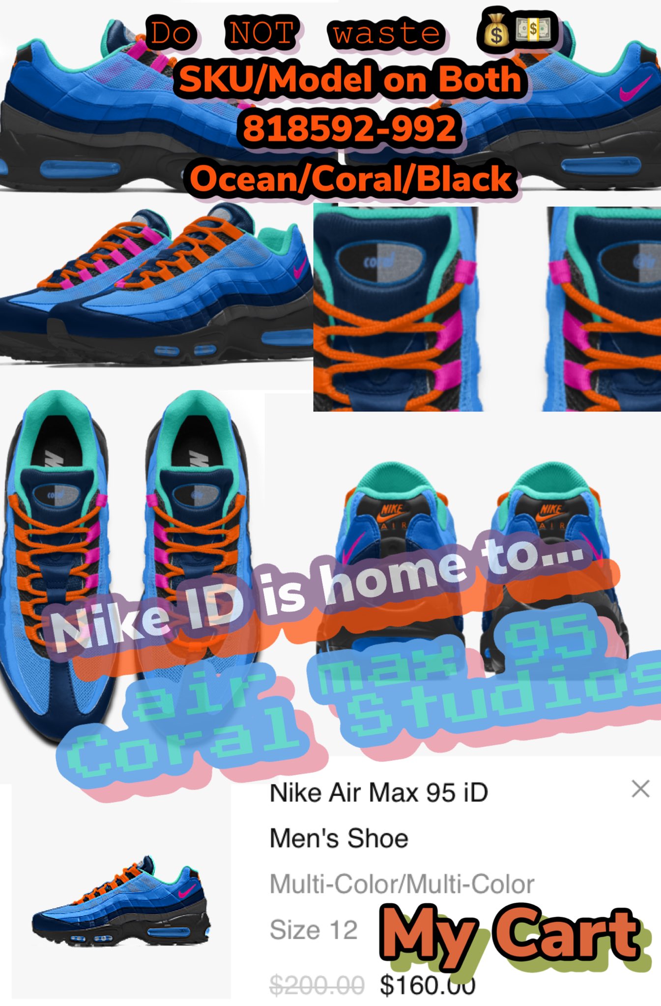 nike air max 95 coral studios