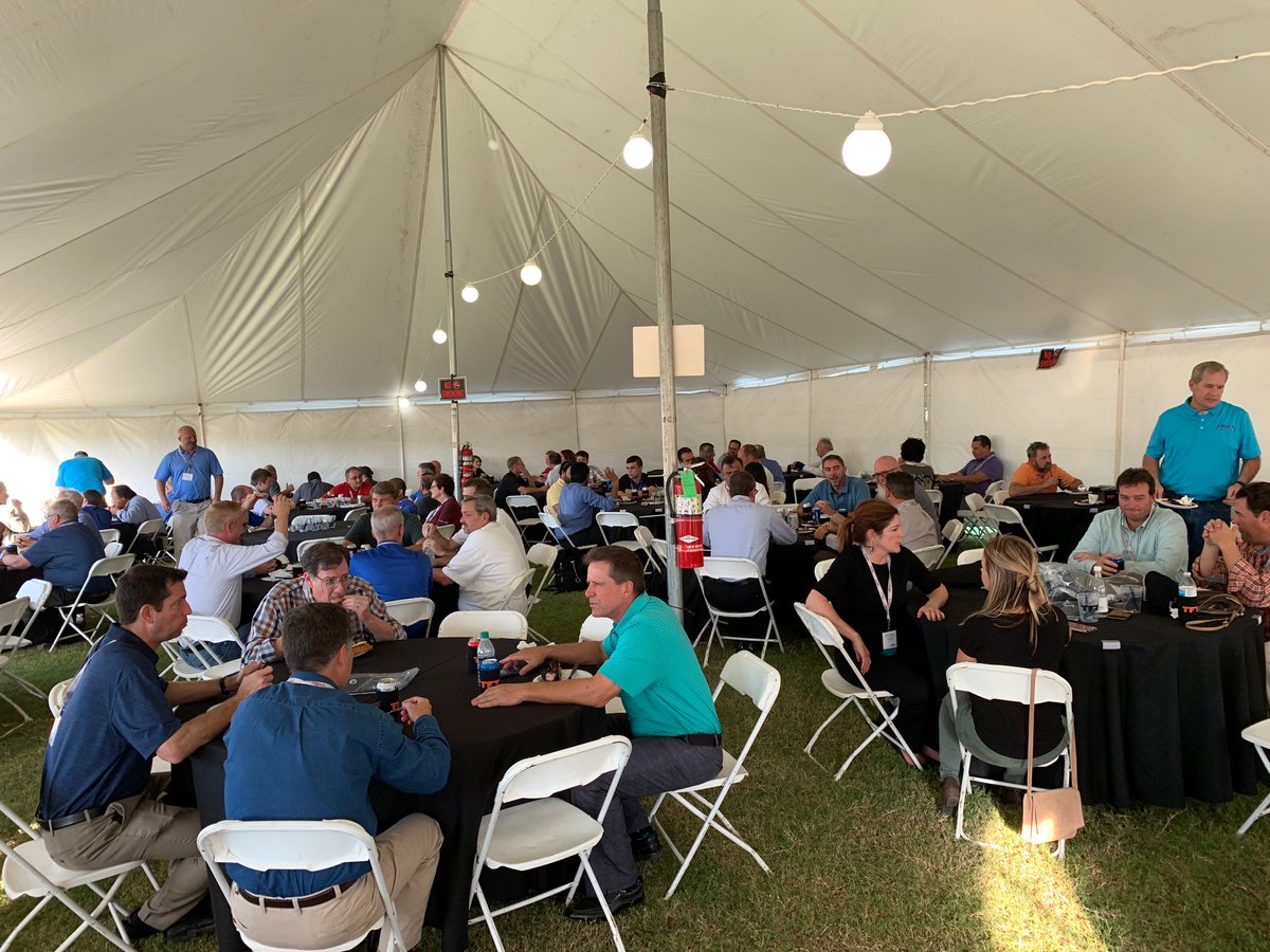 ABMABoiler's tweet photo. 2018 Manufacturers Conference BBQ Networking Reception at Tulsa Fin Tube, sponsored by Tulsa Fin Tube and @webcotube. It was a great event complete with delicious food and good company. Thank you TFT & Webco. ABMA leads and connects the #boiler industry! #ABMAMfg #ABMABoiler https://t.co/cmBQwVKwc6