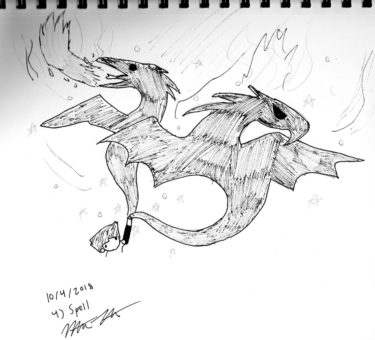 mattkata's tweet photo. #inktoberday4 Theme: spell #Inktober https://t.co/9gsYf3BFuh