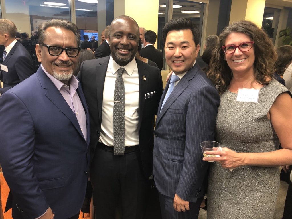 Honoring great work tonight to address homelessness in LA with the honorable @gilcedillocd1 <a href="/mhdcd8/">Marqueece Harris-Dawson</a> <a href="/davideryu/">David E. Ryu</a> at the start of Los Angeles Business Council Housing Summit  <a href="/LABC/">Clare Labowitch</a> with <a href="/LAFamilyHousing/">LA Family Housing</a>