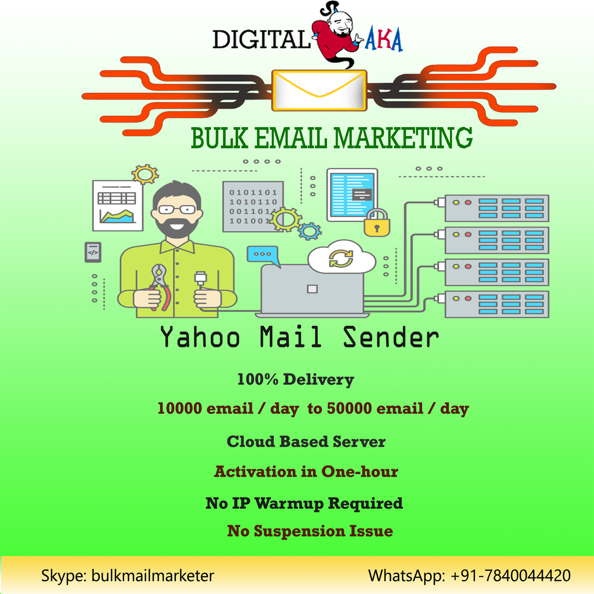 digitalakadigit's tweet photo. Get the best bulk email server for 100% delivery on Gmail, Yahoo, Hotmail, outlook, corporate email, etc.
! No Blocking issue! No suspension issue! No blacklisting!
Get the festive offer "Limited Time Offer"
#bulkmailmarketer #bulkemailservices https://t.co/pru4Q6YZkc