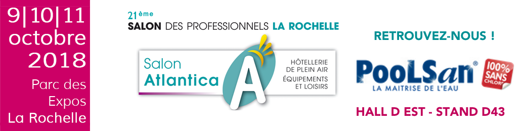 poolsan1's tweet photo. Toute l'équipe Poolsan aura le plaisir de vous présenter en exclusivité mondiale le système de désinfection sans chlore automatique : PoolsanOxy ! Rendez-vous au salon Atlantica à la Rochelle le 9, 10 et 11 Octobre 2018 sur notre stand D43, Hall D Est !

#poolsan #nochlorine #spa https://t.co/I2OcX3cKyP