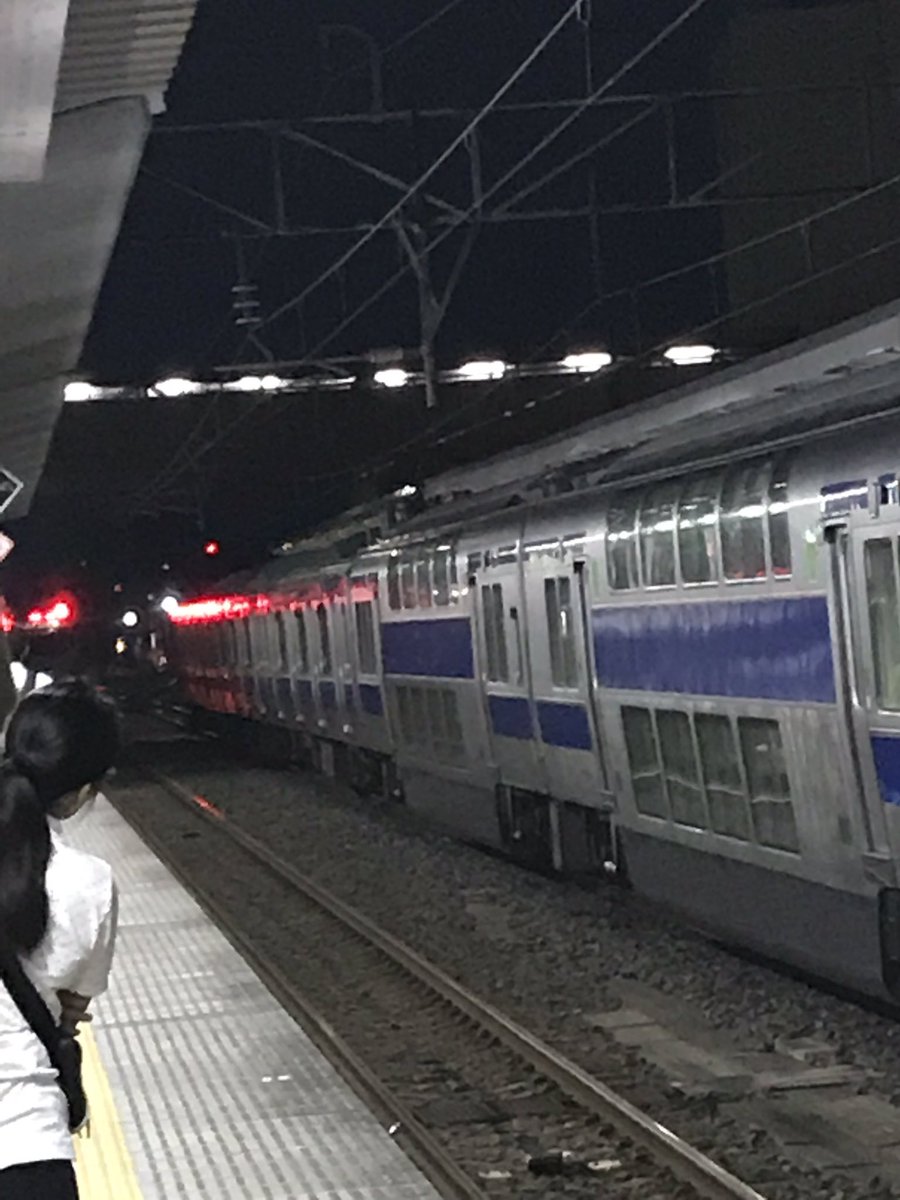 常磐線の水戸駅～勝田駅間で人身事故の現場の画像