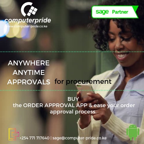 ComputerprideB's tweet image. The Order Approval #Android App is integrated with #Sage Evolution.
The App that streamlines the order approval process and ensures, quick release of documents while enhancing #productivity.
#TakeControlOfYourOrderApprovalProcess