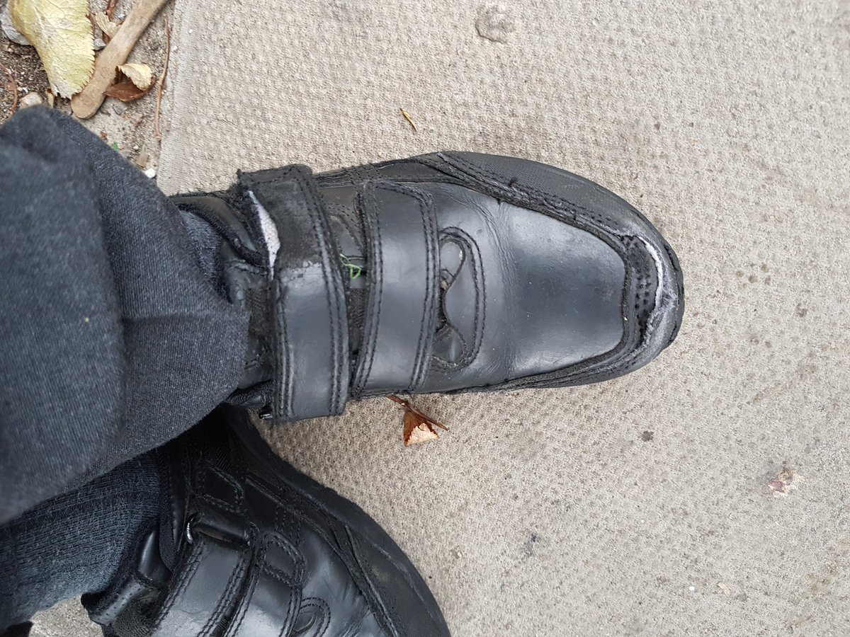 Hel_Potter's tweet photo. @nextofficial @nexthelp Do you think these are 'suitable school shoes'? This is after 4 weeks wear....certainly not suitable for purpose by any means!! Knew I should've just bought @clarksshoes instead. https://t.co/d1WQDT3qea