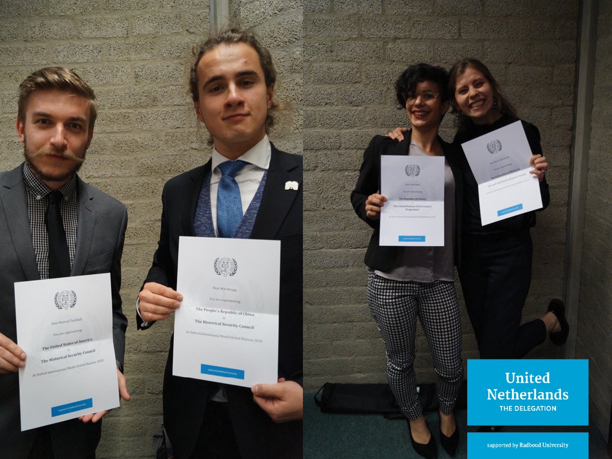 UnitedNL's tweet photo. Last Friday our delegates received their country and committee #allocations for Oxford🇬🇧. Each #delegate got a letter with his/her allocation for #OxIMUN and that resulted in a lot of happy faces, such as these. Only three more weeks till the #conference... we can’t wait! https://t.co/6bfQydA5Xu