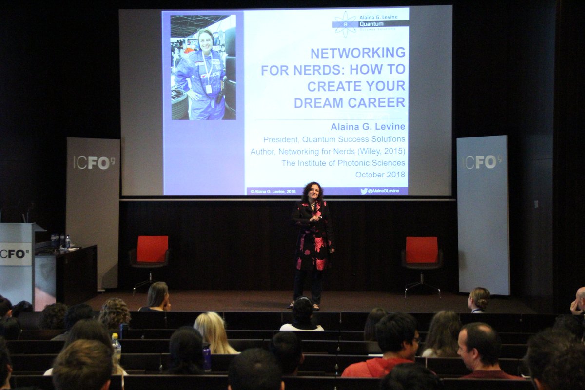 ICFOnians's tweet image. We are very excited to have the fantastic @AlainaGLevine from @SPIEtweets here for a careers development day!

The first session of today: #NetworkingForNerds 👓