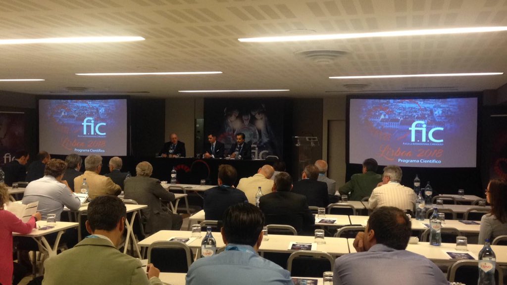 CongresoFIC's tweet photo. #FicLisboa2018 da comienzo con la participación de los mejores especialistas en #hemodinámica. #Lisboa @LogsaGrupo @AltisHotels https://t.co/MdgS2V4DcN