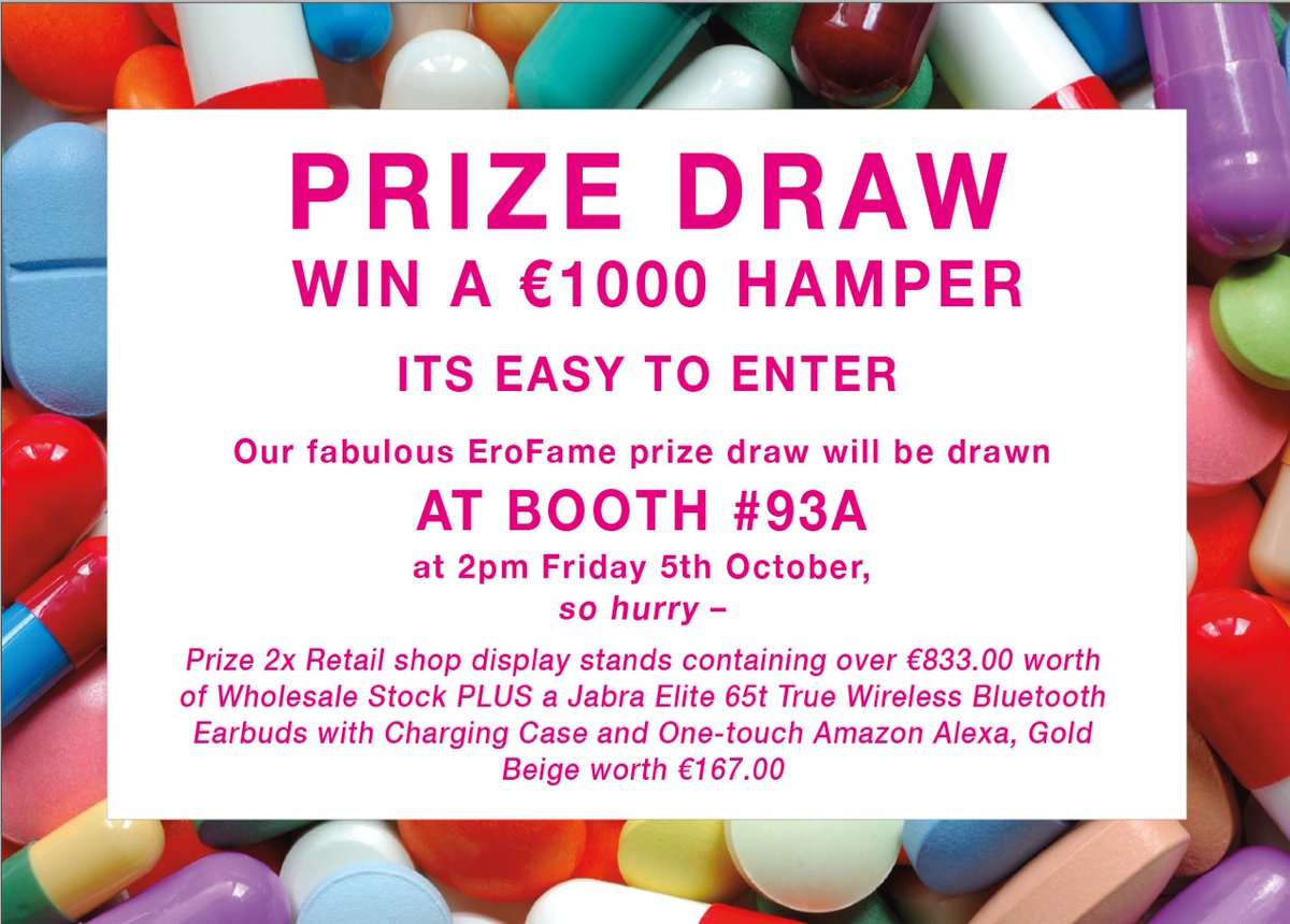 Are you at EroFame today ❤️ call over to see us at Booth 93A for coffee, delicious handmade biscuits and a chance to win a fabulous £1000 Hamper! Drawn live at 2pm 🎁#Hannover #Erofame #Coffee #Supplement #Tanning #Vegan #Vitamins #Trade #freebiefriday #weekend @ean_online