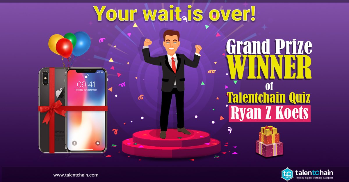 And finally here is the WINNER of last week's concluded Talentchain Quiz👏👏👏 The guaranteed token winners will be notified through email.. Many many congratulations to the lucky winner❗️