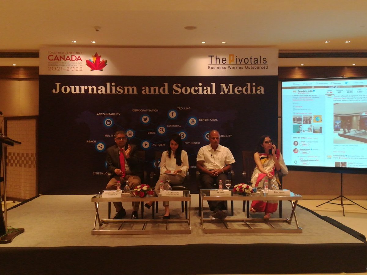 The only currency in journalism is credibility and speed is not that critical says @kapur_ritu at #mediaworkshop on #JournalismandSocialMedia @CanadainIndia @ThePivotals @canadainsrilanka