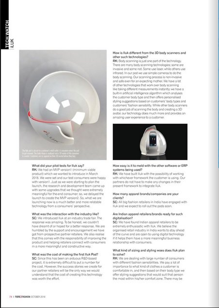 EinovateBrands's tweet photo. #ClientCoverage: #FRTech #FRTechIndia Read the complete #ClientInterview in the @fibre2fashion October 2018 #Magazine and online here: https://t.co/NPahFGxpGc
#ClientInterview #iLUK #AI #DeepTech #Startup #Artificialintelligence #AIPersonalStylist #Fashion #Fibre2Fashion https://t.co/j6tmwmPIRz