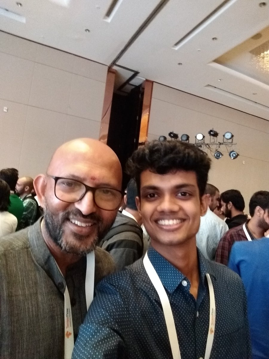adarsh_menon_'s tweet image. With the one and only @karthik_padman !! 😁 
#TensorFlow @GoogleDevsIN #tensorflowroadshow