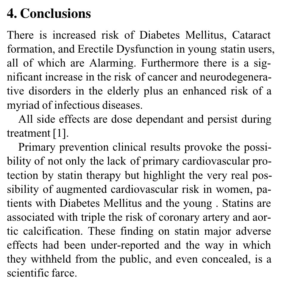The Ugly Side of Statins. Systemic Appraisal of the Contemporary Un-Known Unknowns. (Sherif Sultan, Niamh Hynes)

academia.edu/4950555/The_Ug…
#Statin #PrimaryPrevention #SideEffects #Diabetes