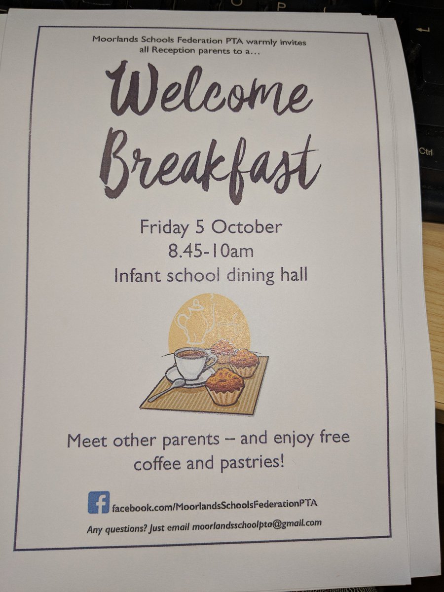 EyfsMoorlands's tweet photo. Don't forget it's welcome breakfast today! https://t.co/Ojdm4aN2Ev