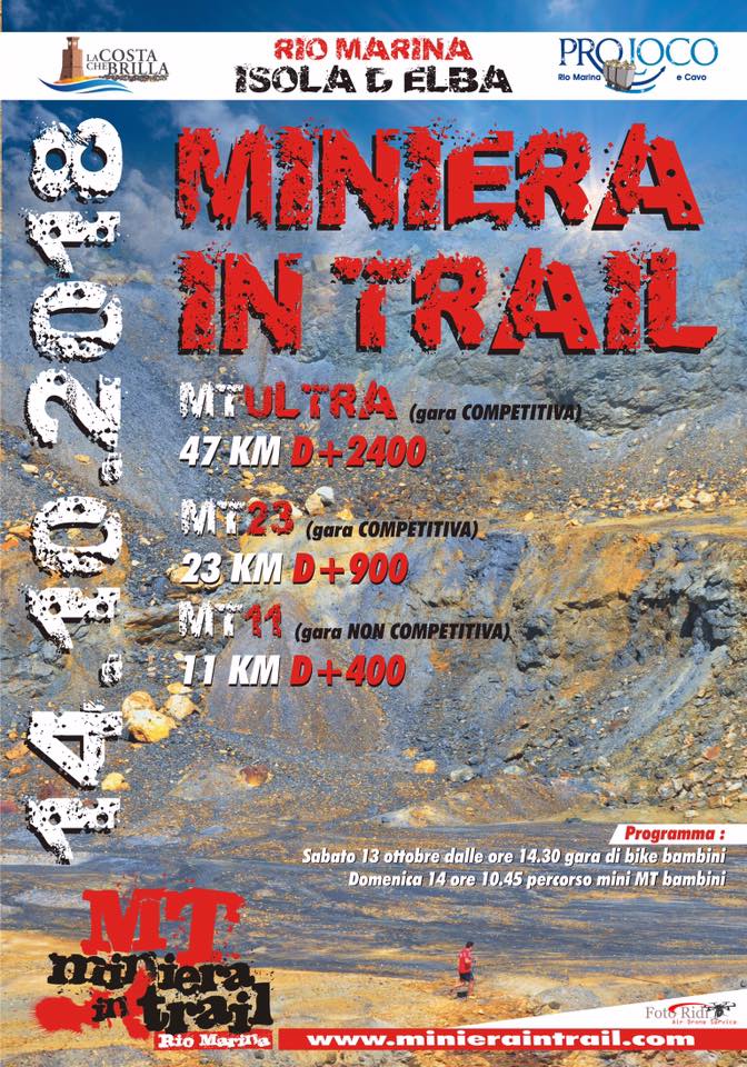 #Sport- Domenica 14 Ottobre torna la gara di running Miniera in Trail con partenza da Rio Marina. Maggiori info e iscrizioni sul sito minieraintrail.com

#lacostachebrilla #isoladelba #comunediRio #elbadascoprire #visitElba #visitTuscany