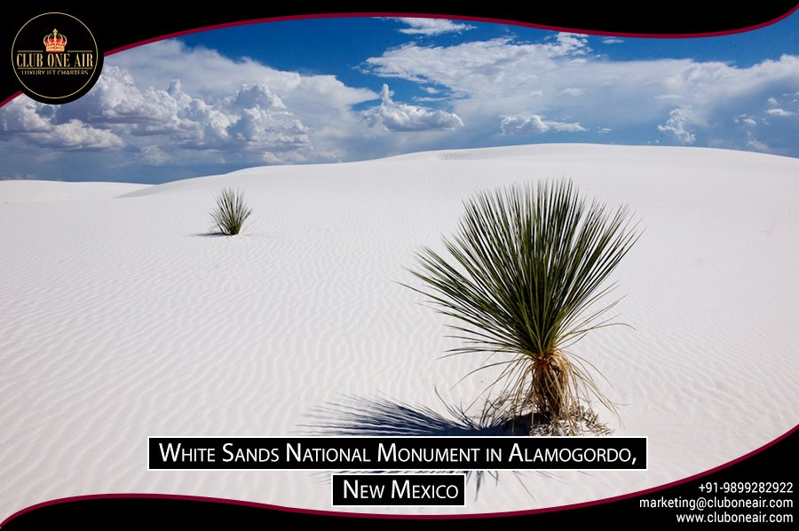 ClubOneAir1's tweet photo. Rising from the heart of the Tularosa Basin is one of the world's great natural wonders, the glistening white sands of New Mexico. Book luxury airlines to visit beautiful places on https://t.co/bwuHG49Bx5
#cluboneair #natural #wonders #whitesandsnationalmonumentpark #bookajet https://t.co/auIhLTfiGz