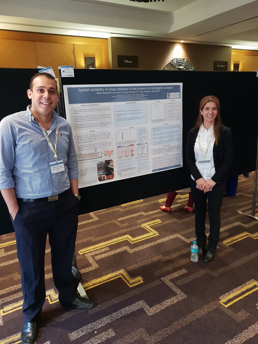 Spatial variability of shear stresses in the presence of emergent canopies at ECSA57 #bedshearstress #canopyflow #ECSA57 #phdlife <a href="/uwanews/">UWA</a> @Maryam_MB2016