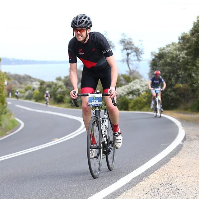 PEAKS4CF's tweet photo. Another flashback to last year's @bicycle_network Around The Bay In A Day. @brettcapron struggling hard to keep in the same postcode as @chopsy83 after @stuartisaacs13 broke a wheel and pulled out.
.
Could be struggling again this year to keep up with Su… https://t.co/tfmtmEweGE https://t.co/ATSWt91q1D