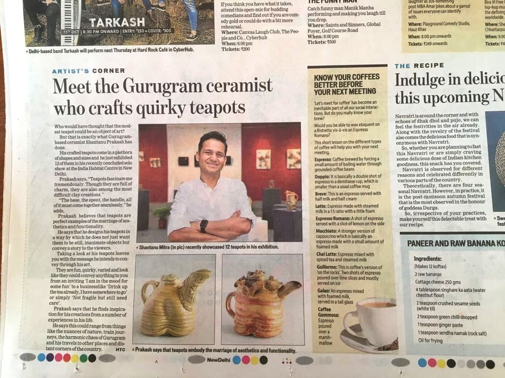 Thanks HT for sharing my love for teapots.

teapots are fairy complex clay forms that mimic versatility of life. It takes time to put one together. Each part must come together to convey effortless functionality and meaningful aesthetics.

shantanuprakash.com

 #myfirst #HT