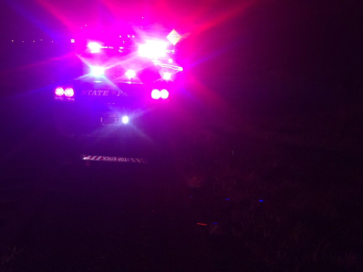 NSP_TroopA's tweet photo. Troopers utilized spike strips to stop a vehicle that took off from @CountySO. It’s never a great idea to try and run from police because you don’t take care of your warrants. Solid team effort. #NSP37 #WCSO925 #WCSOSam1 https://t.co/1bo0vaKoXq