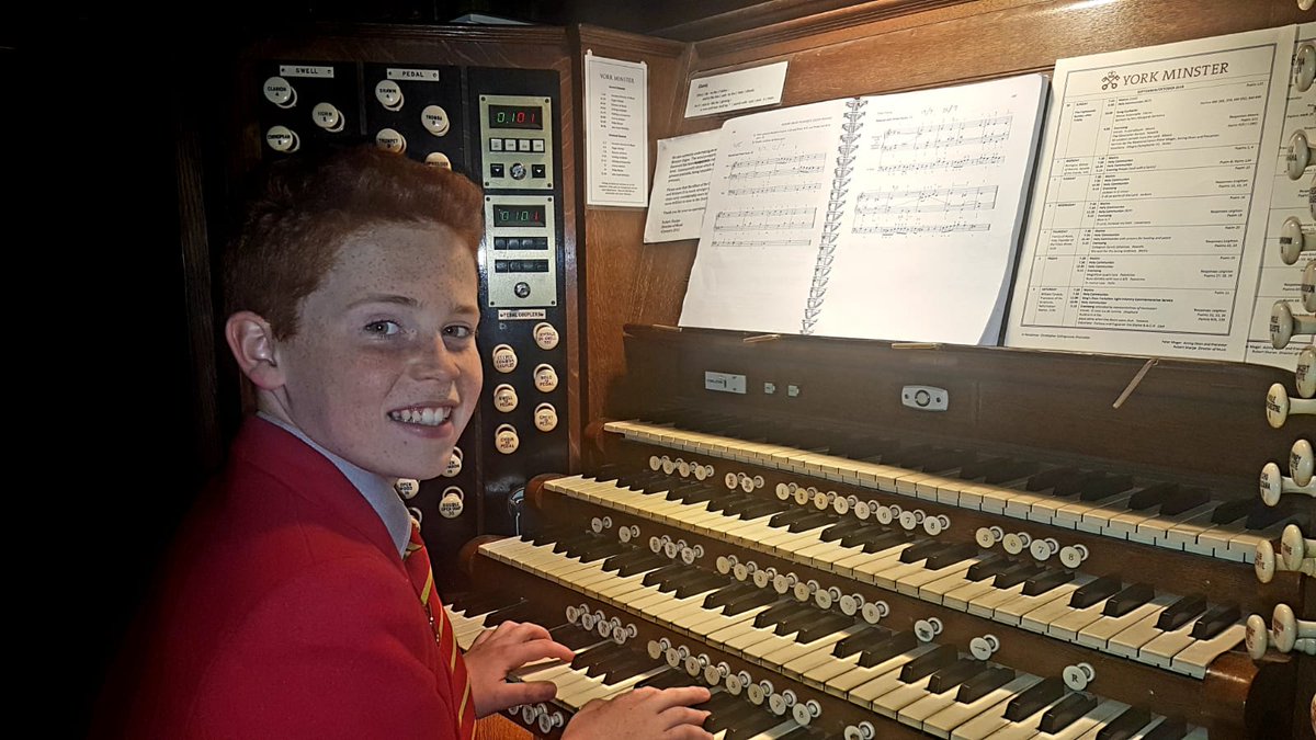 JohnmMcCarthy's tweet photo. Last practice for Finn today on the organ @York_Minster before its #organ100 2 year refurbishment.  Its been a privilege for him to have had such a 'Grand' instrument as his first to learn on thanks to his YOST scholarship and @TMSYork https://t.co/3T92HSHdll